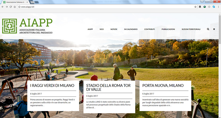 Aiapp, nuovo sito web per la community di architettura del paesaggio Progetti di architettura del paesaggio