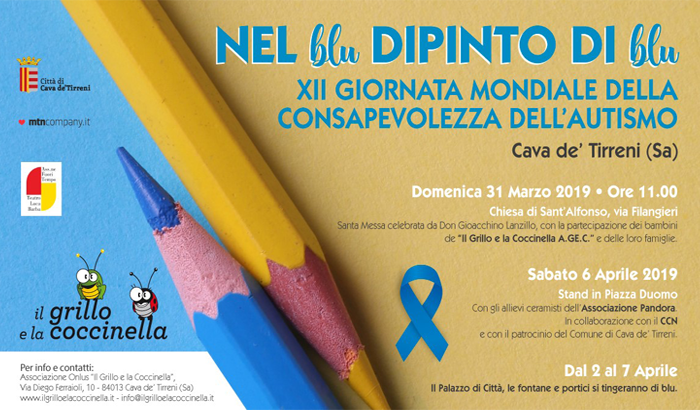 “Nel blu dipinto di blu”, 8 giorni di iniziative a Cava de’ Tirreni per la XII Giornata Mondiale della consapevolezza dell’autismo