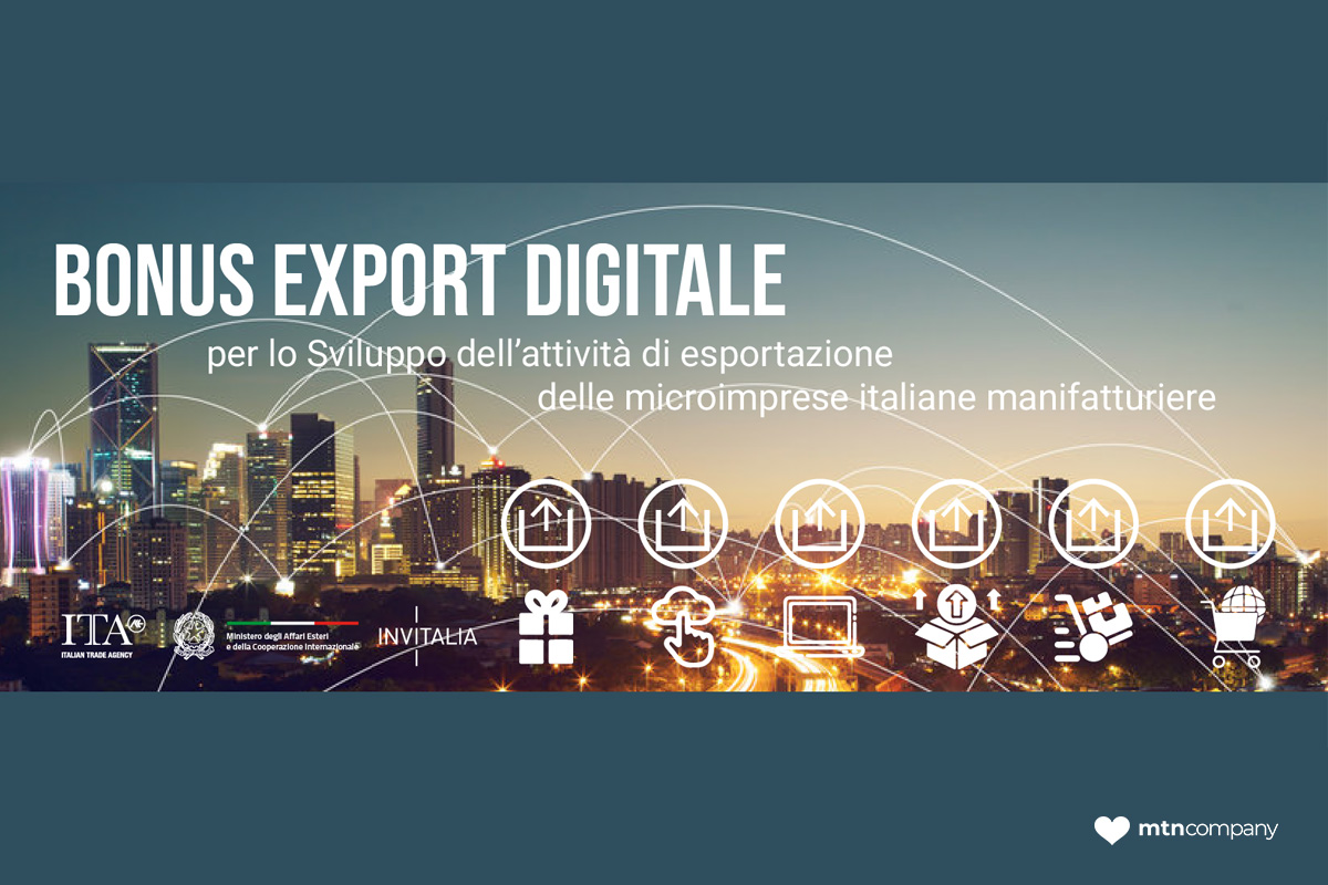 Bonus Export Digitale, 4mila euro a fondo perduto per micro e piccole imprese manifatturiere con sede in Italia