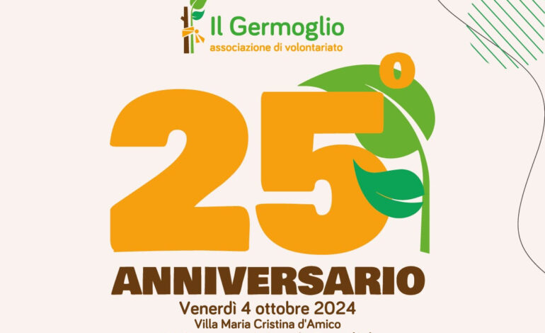 “Il germoglio” ETS, venerdì 4 ottobre il 25° anniversario dell’associazione di volontariato