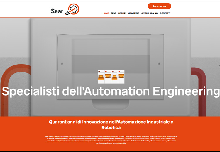 SEAR: Un Connubio di Innovazione e Tecnologia nel Nuovo Sito Web