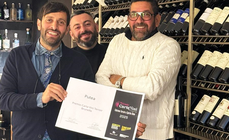 Putea, unico ristorante campano premiato alla Milano Wine Week 2025 nella categoria Brunello