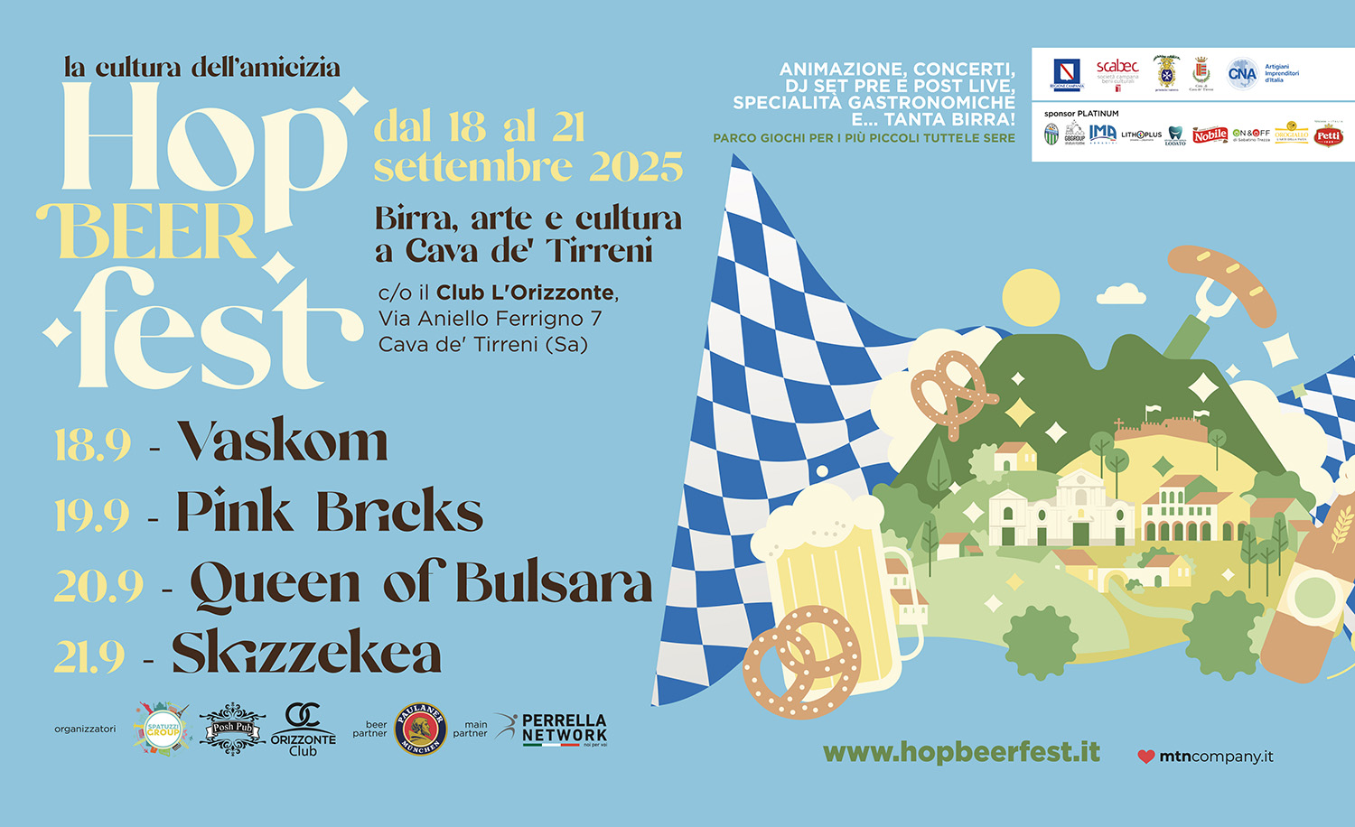 “Hop Beer Fest”, dal 18 al 21 settembre sapori, musica e spettacoli nella frazione Passiano di Cava de’ Tirreni